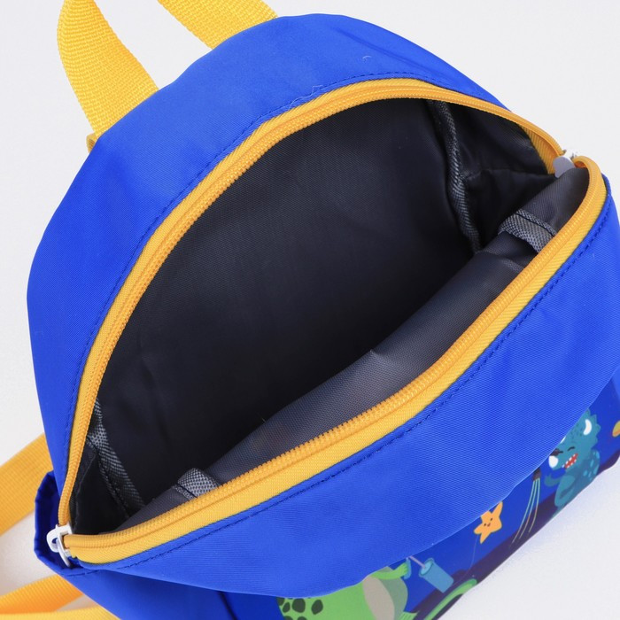 Рюкзак детский, отдел на молнии, 2 боковых кармана, цвет синий - фото 4 - id-p208930163