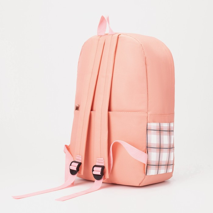 Рюкзак на молнии, шопер, сумка, косметичка, цвет персиковый - фото 3 - id-p208930189