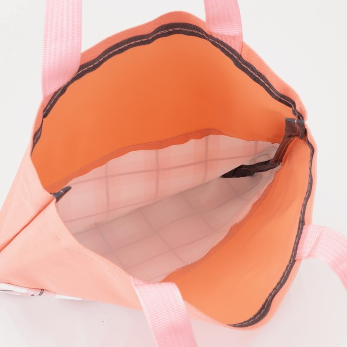 Рюкзак на молнии, шопер, сумка, косметичка, цвет персиковый - фото 8 - id-p208930189