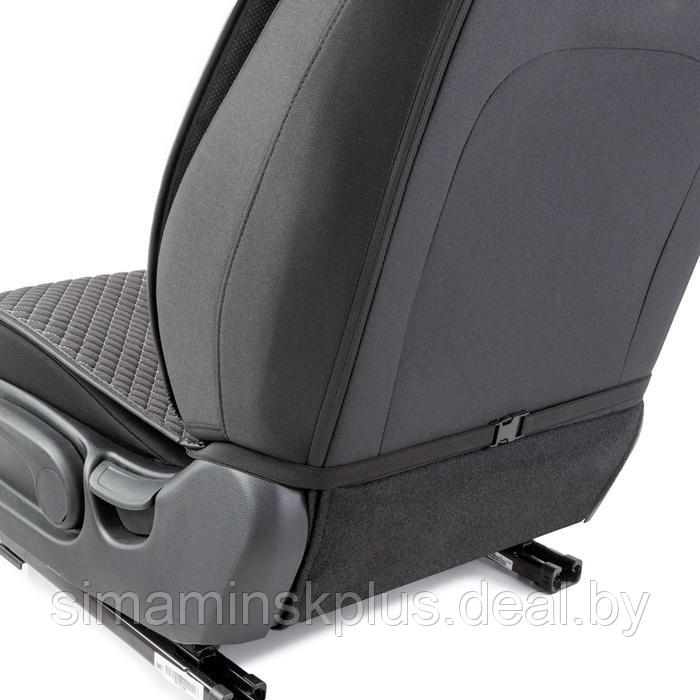 Накидки на передние сиденья Car PerforMANce, 2 шт, fiberflax (мягкий лен), ромб, сер./серый - фото 5 - id-p208930580