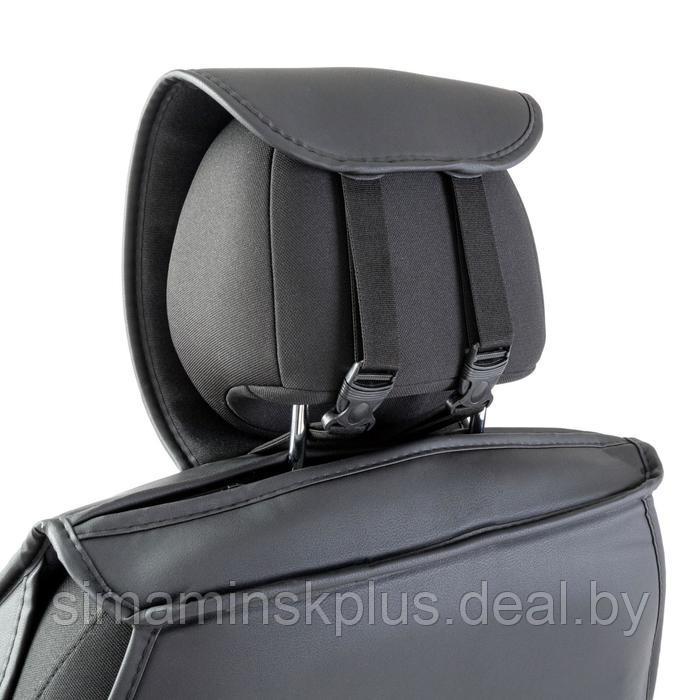 Каркасные накидки на передние сиденья Car Performance, 2 шт, экокожа,черно-серый - фото 4 - id-p208930592