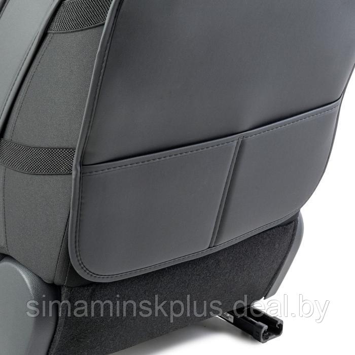 Каркасные накидки на передние сиденья Car Performance, 2 шт, экокожа,черно-серый - фото 6 - id-p208930592