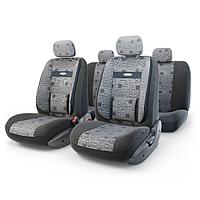 Авточехлы универсальные COMFORT COM-1105 "Element" серый, 11 предметов