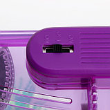 Аквариумный набор трехсекционный, с подсветкой LED, 2,55 л, фиолетовый, фото 4