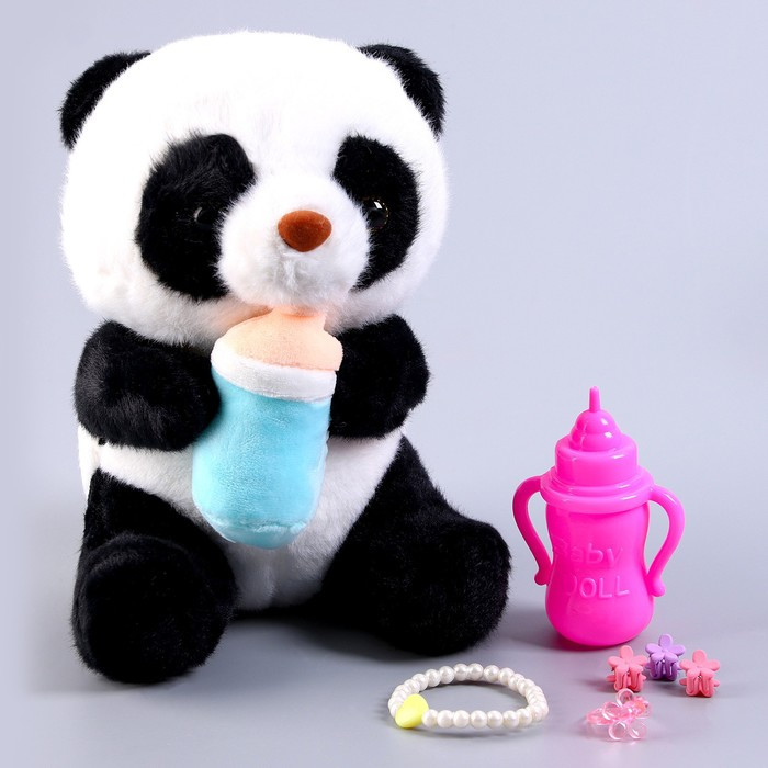 Мягкая игрушка «Панда», малыш с аксессуарами - фото 2 - id-p208932945