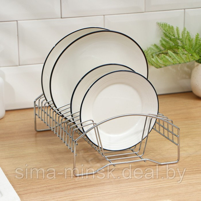 Сушилка для посуды Доляна, 28,5×20×10 см, цвет хром - фото 2 - id-p208932606