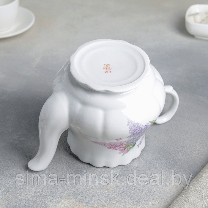 Чайник «Сирень», 800 мл, цвет белый - фото 3 - id-p208933099