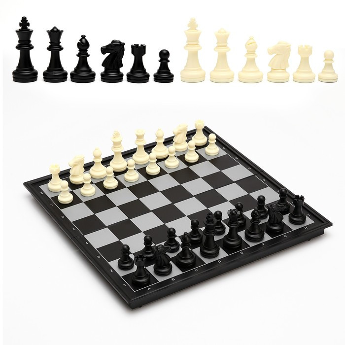 Настольная игра 3 в 1 "Классика": шахматы, шашки, нарды, магнитная доска 32 х 32 см - фото 1 - id-p208933025