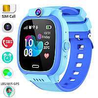 Смарт часы для детей Smart Watch с GPS и видеокамерой Y31 голубые