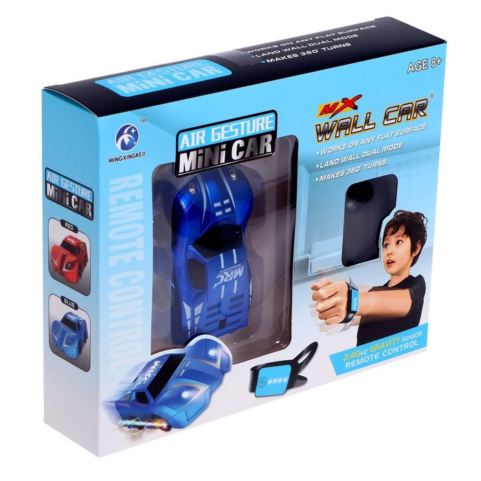 Антигравитационная машинка Racer, управление жестами, ездит по стенам, цвет синий - фото 7 - id-p208934583