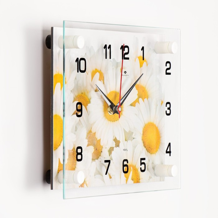 Часы-картина настенные, серия: Цветы, "Ромашки", плавный ход, 20 х 26 см - фото 2 - id-p208935824
