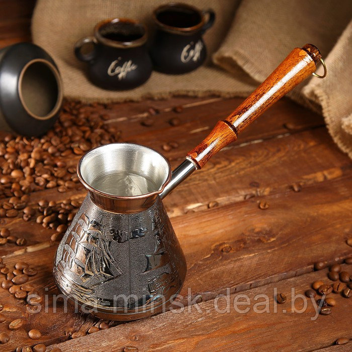 Турка для кофе медная «Алые Паруса», 0,6л - фото 1 - id-p208932738