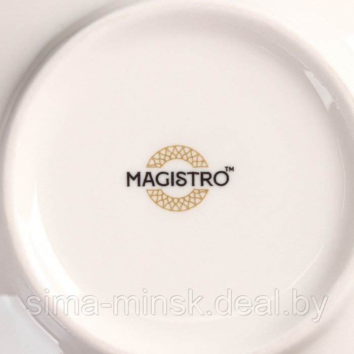 Салатник фарфоровый Magistro La Perle, 1,5 л, d=20,5 см, цвет белый - фото 6 - id-p208933812