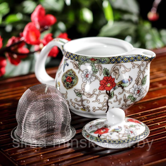 Набор для чайной церемонии керамический «Цветение», 5 предметов: 4 пиалы 30 мл, чайник 200 мл - фото 3 - id-p208933399