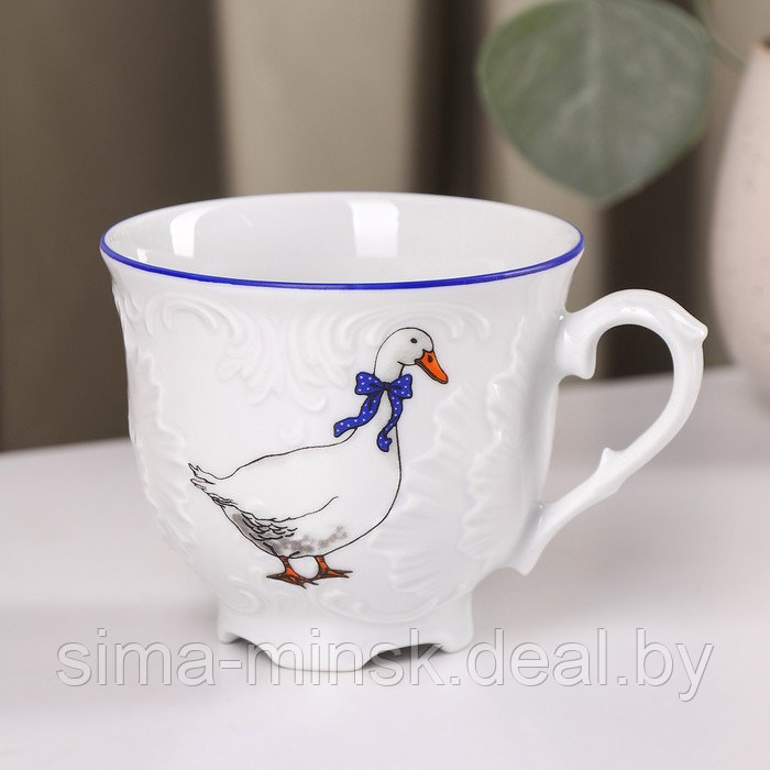 Чашка чайная «Рококо. Гуси», 250 мл, фарфор - фото 1 - id-p208933466