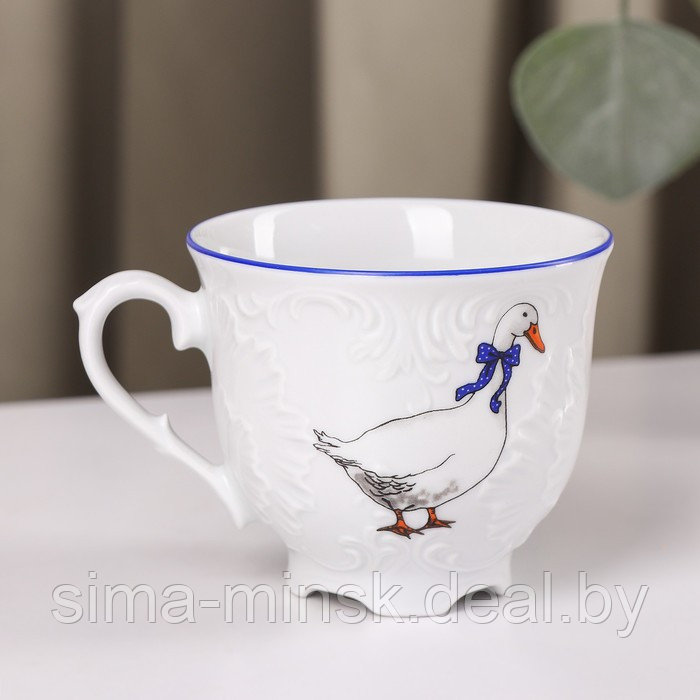 Чашка чайная «Рококо. Гуси», 250 мл, фарфор - фото 2 - id-p208933466