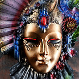 Венецианская маска "Рубин" золото, 32см МИКС, фото 3
