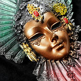Венецианская маска "Рубин" золото, 32см МИКС, фото 4