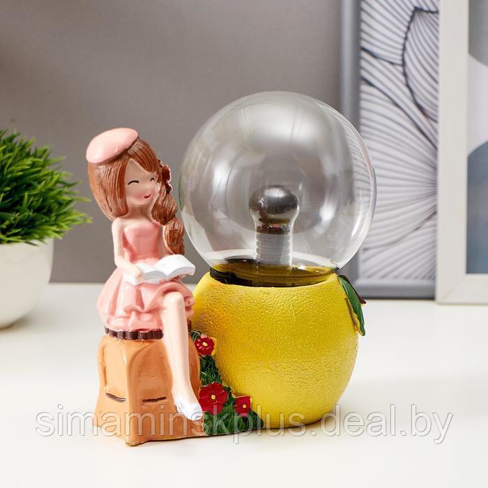 Плазменный шар "Девочка лимончик" 14х9х16 см - фото 3 - id-p208937969