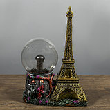 Плазменный шар "Влюбленные в Париже" 10х18х27 см, фото 2