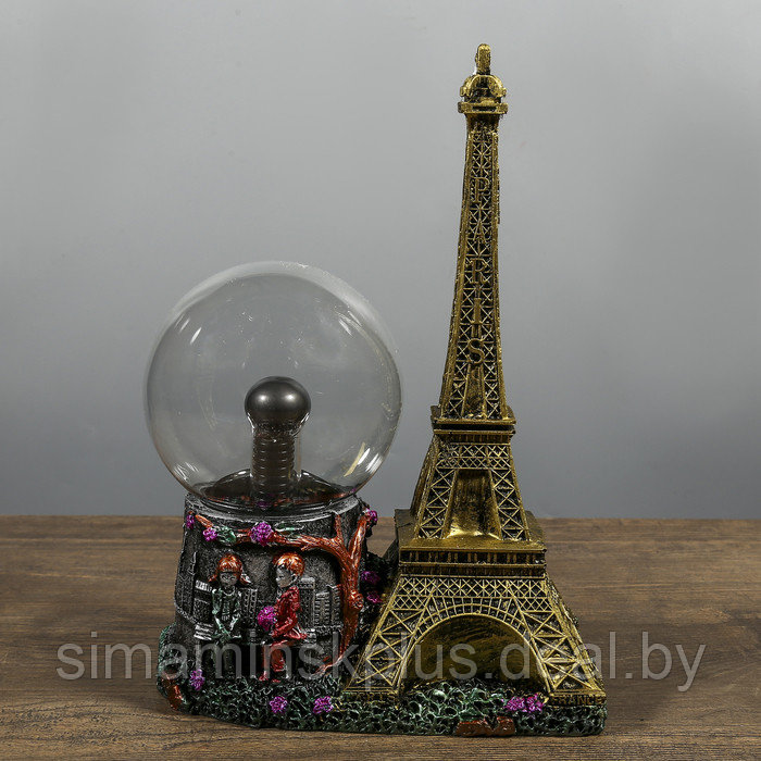 Плазменный шар "Влюбленные в Париже" 10х18х27 см - фото 2 - id-p208937979