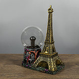 Плазменный шар "Влюбленные в Париже" 10х18х27 см, фото 3