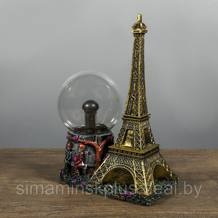 Плазменный шар "Влюбленные в Париже" 10х18х27 см - фото 3 - id-p208937979