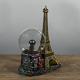 Плазменный шар "Влюбленные в Париже" 10х18х27 см, фото 4