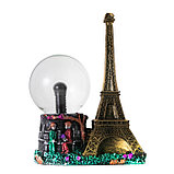 Плазменный шар "Влюбленные в Париже" 10х18х27 см, фото 7