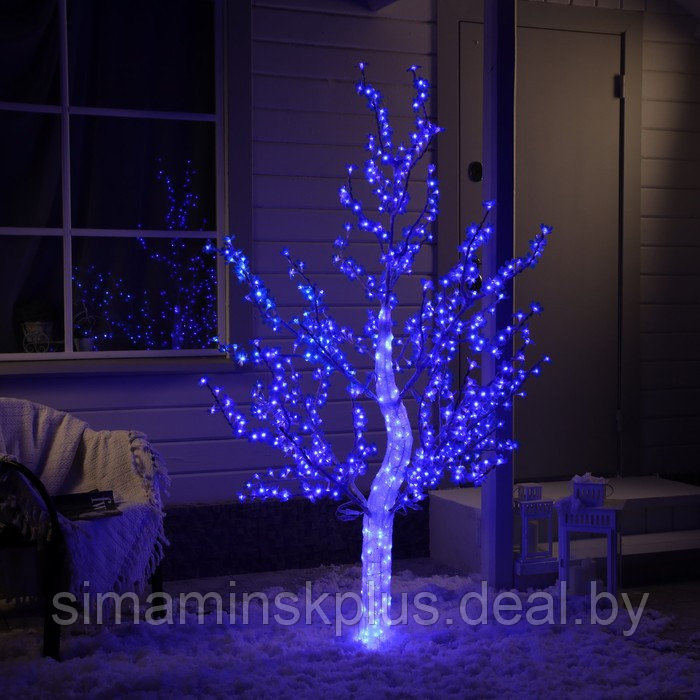 Светодиодное дерево «Акриловое» 1.8 м, 768 LED, постоянное свечение, 220 В, свечение синее - фото 1 - id-p208938084