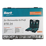 Набор ручного инструмента Bort BTK-24, сталь CrV, 24 предмета в чемодане, фото 5