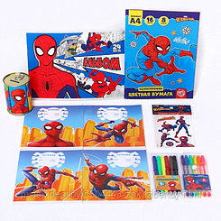 Подарочный набор первоклассника, 10 предметов, Человек-паук