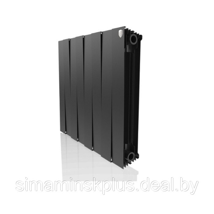Радиатор биметаллический Royal Thermo PianoForte/Noir Sable, 500 x 100 мм, 8 секций, графит - фото 1 - id-p208938973
