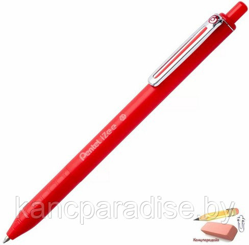 Ручка шариковая автоматическая Pentel IZee , 0,7 мм., красная, арт.ВХ467-B