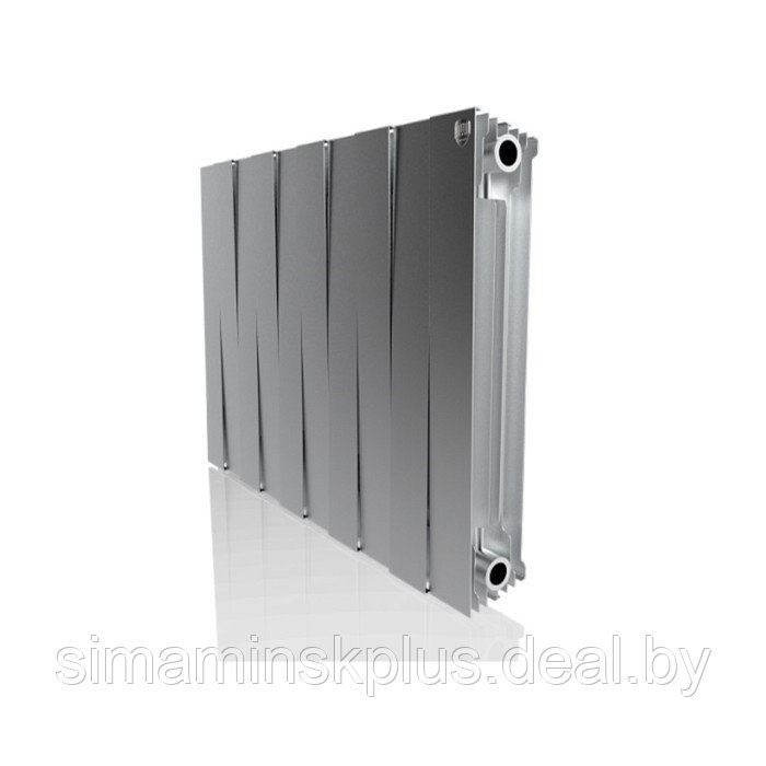 Радиатор биметаллический Royal Thermo PianoForte/Silver Satin, 500 x 100 мм, 10 секций, хром - фото 1 - id-p208938985