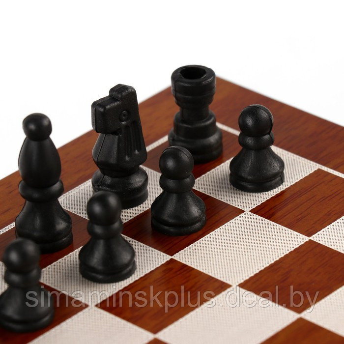 Набор 6 в 1: фляжка 8 oz, стопка, воронка, карты, кубики 5 шт, шахматы, 18 х 24 см - фото 4 - id-p208938997