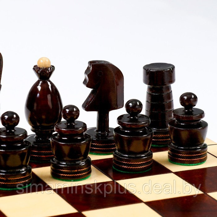 Шахматы "Королевские", 49 х 49 см, король h-12 см , пешка h-6 см - фото 5 - id-p208939008