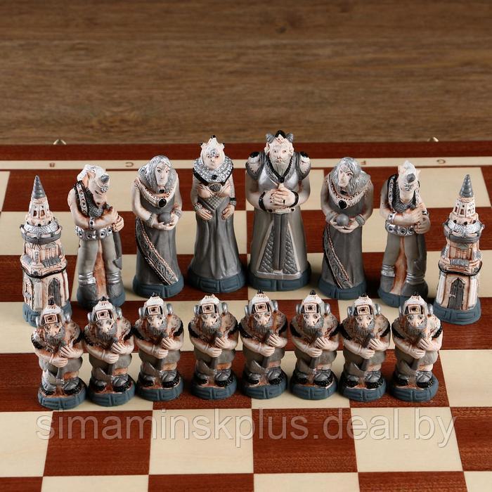 Шахматы "Мраморные", 55.5 х 55.5 см, король h-10.5 см, пешка h-7 см - фото 2 - id-p208939010