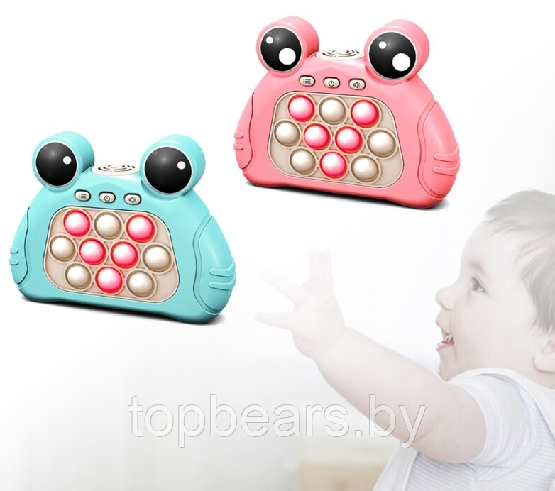 Электронная приставка консоль на память Pop It Fast Push / Антистресс игрушка для детей и взрослых Зеленый - фото 2 - id-p208946229