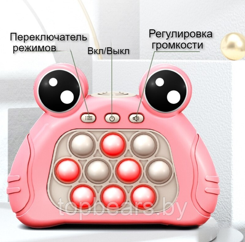 Электронная приставка консоль на память Pop It Fast Push / Антистресс игрушка для детей и взрослых Зеленый - фото 4 - id-p208946229
