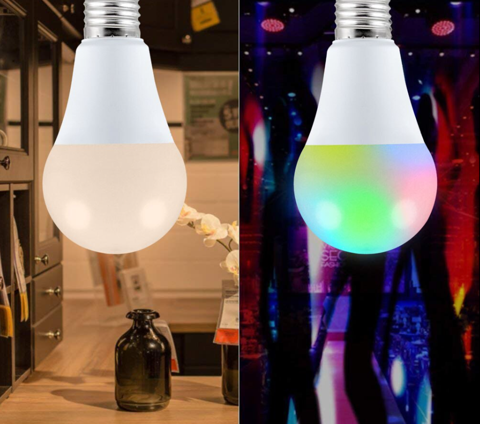 Умная светодиодная лампа LED RGBW BUIB 9W цоколь Е27 с пультом дистанционного управления (16 цветов, 25000 - фото 7 - id-p188694638