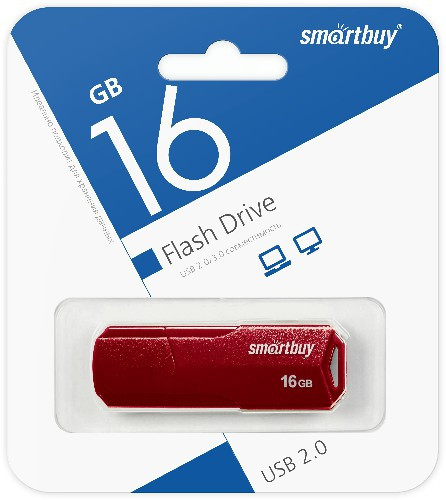 USB флэш-накопитель 16GB SmatrBuy Clue Burgundy - фото 1 - id-p66120836
