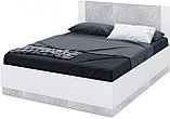 Кровать "Аврора" с подъемным механизмом белый/ателье светлый, фото 3