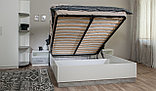 Кровать "Аврора" с подъемным механизмом белый/ателье светлый, фото 4
