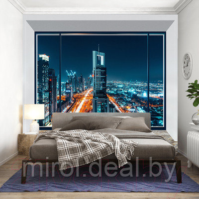 Фотообои листовые Citydecor Ночной город панорама - фото 4 - id-p208957211