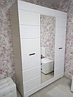 Угловой шкаф Йорк спальня Белый белый глянец, фото 7