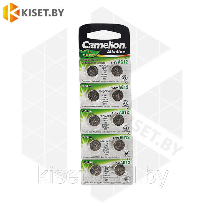 Батарейка Camelion AG12 / LR43 / G12 / SR43W alkaline - фото 1 - id-p208952538