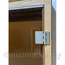 Стеклянные двери для бани и сауны DoorWood "Престиж" 70*190 см с коробкой, стекло бронза Матовое 10 мм