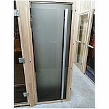 Стеклянные двери для бани и сауны DoorWood "Престиж" 70*190 см с коробкой, стекло бронза Матовое 8 мм, фото 4