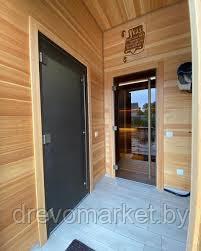 Стеклянные двери для бани и сауны DoorWood "Престиж" 70*190 см с коробкой, стекло бронза Матовое 10 мм - фото 4 - id-p208964169